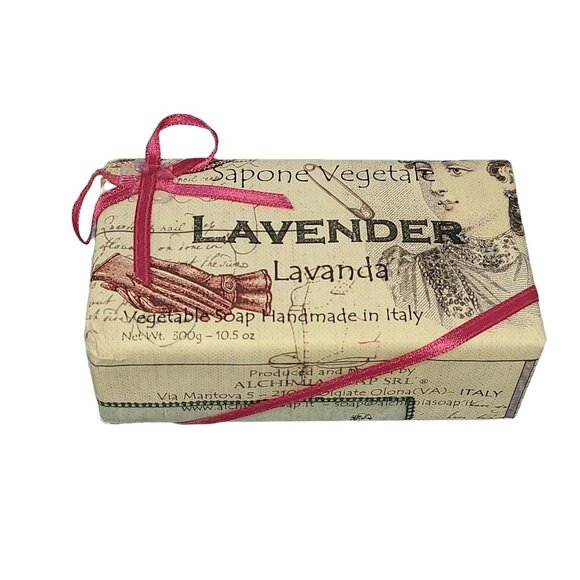 Lavender Vegetable Soap Bar Sapone Vegetale Alchimia Handmade Italy 10.5 oz - Picture 1 of 1